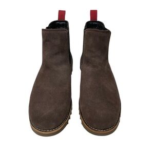 Territory Yellowstone 10 Wide Water Resistant Chelsea Boot Brown Suede